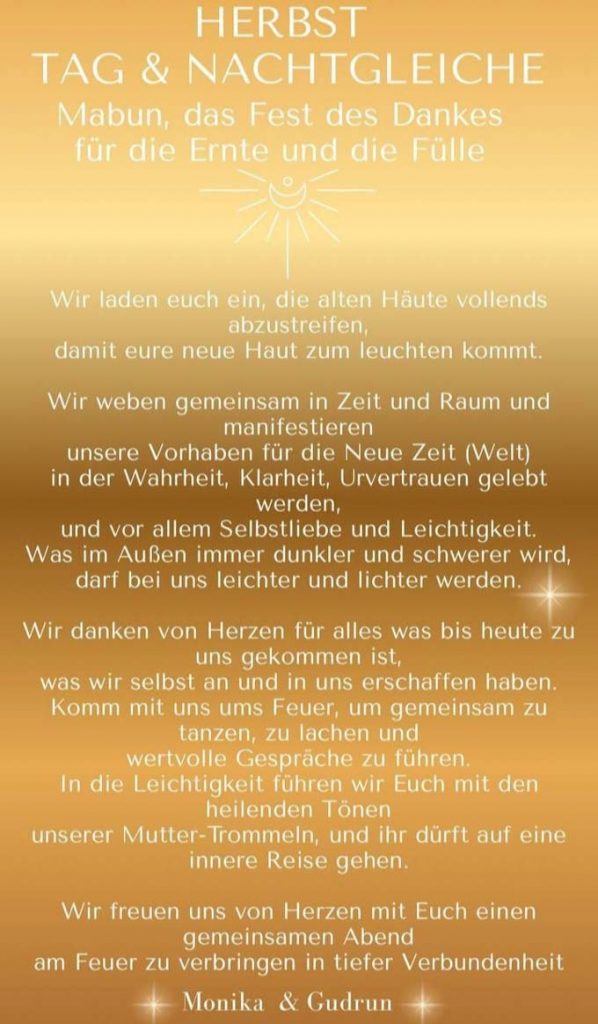 Plakat Herbst Tag und Nachtgleiche