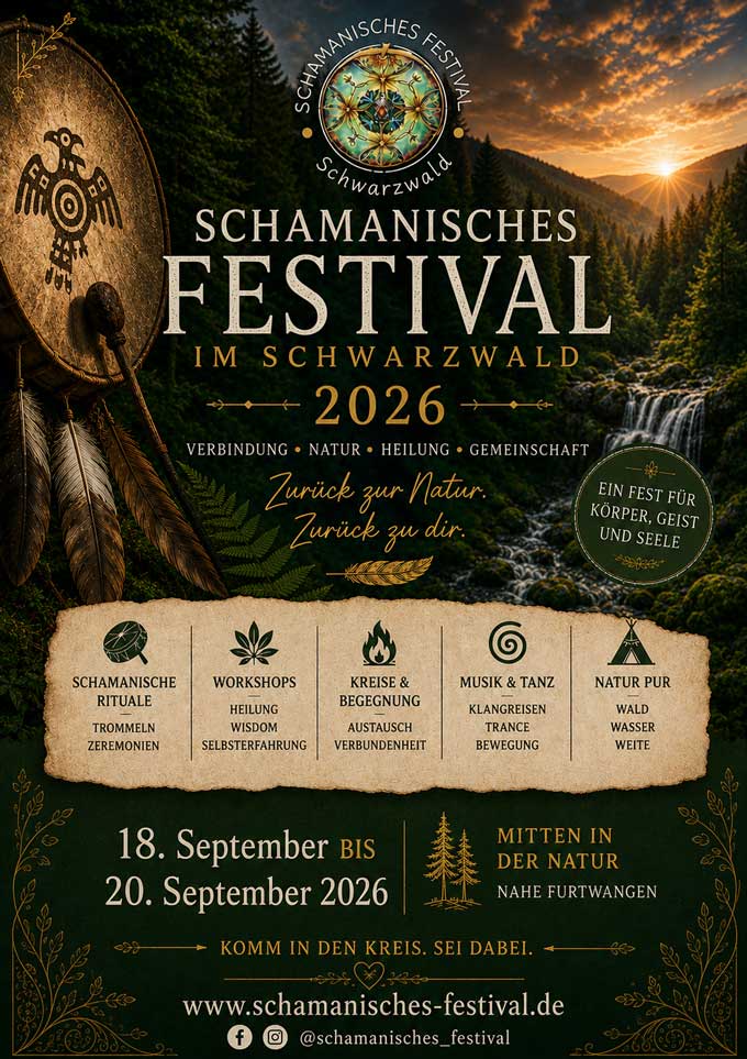Schamanisches Festival im Schwarzwald 2026 vom 18. bis 20. September nahe Furtwangen